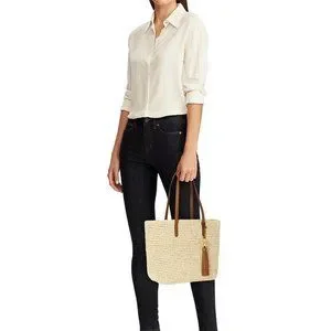 【関税送料込】☆POLO RALPH LAUREN☆Straw Whitney Tote Straw Medium Whitney Tote | Ralph Lauren